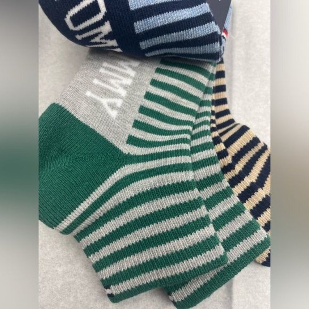 KIDS~TOMMY HILFIGER ~QUATER TOP SOCKS 3- PACK. - Picture 6 of 8